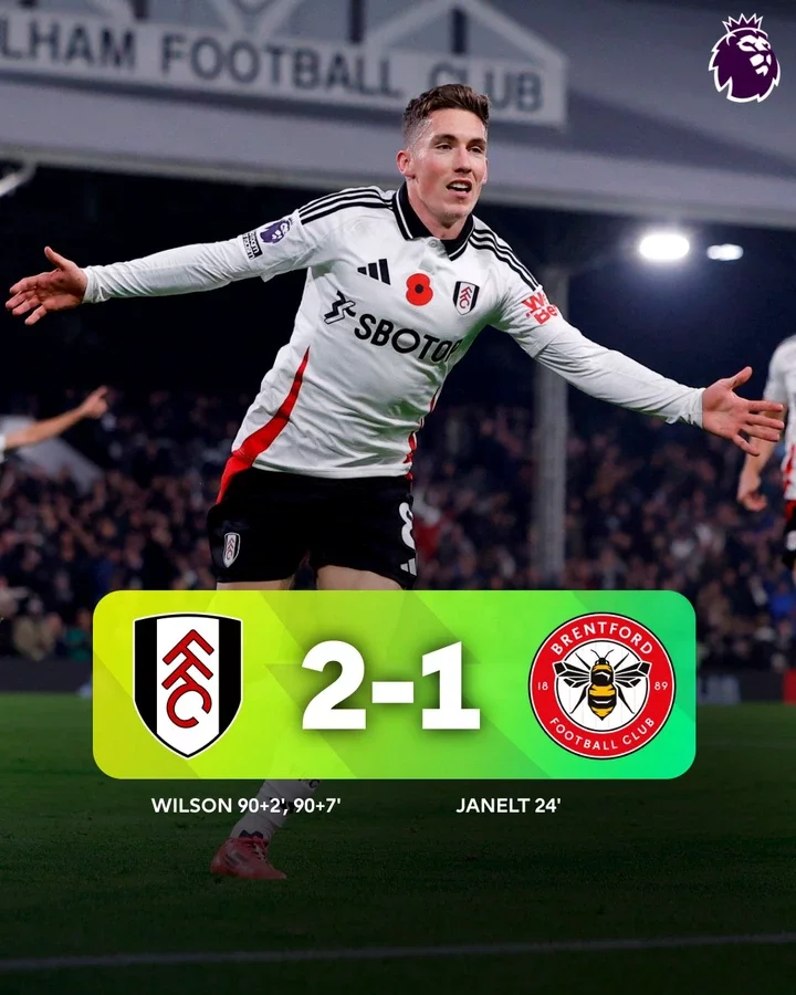 Premier League table after Fulham get unforgettable win In Monday Clash