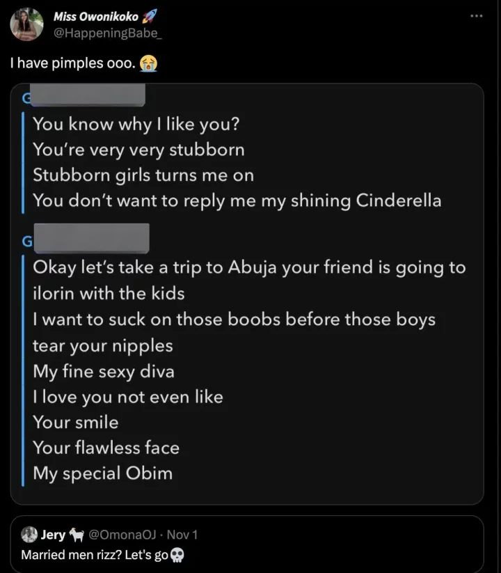 'You can tell they're having an affair' - Outrage as lady leaks chat with her friend's husband