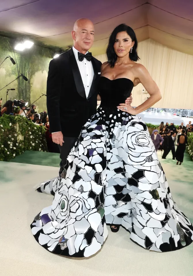 Bezos proposed to Sanchez aboard his luxury yacht with an estimated $2.5 million pink diamond engagement ring (at the 2024 Met Gala)