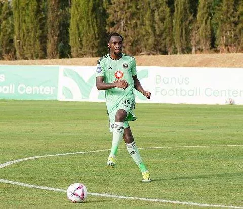 Olisa Ndah in action for Orlando Pirates.