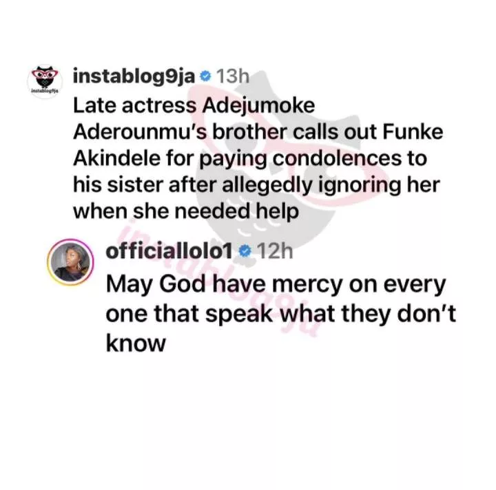 Omotunde 'Adaku' speaks hours after brother of Jumoke Aderounmu dragged Funke Akindele