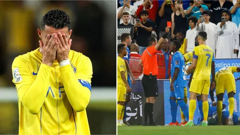 Cristiano Ronaldo tries to punch referee after receiving red card as Al-Nassr get knocked out of Saudi Super Cup (Video)