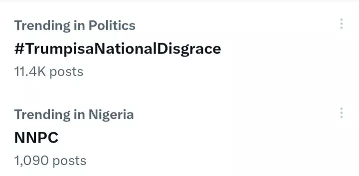 #TrumpIsANationalDisgrace trends on X as Americans slam President over response to Washington DC plane crash