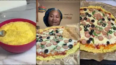 Chef leaves many drooling as she makes 'garri pizza'