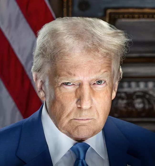 Official portrait of Donald Trump released ahead of his inauguration as the 47th President of the United States