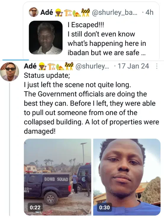 Ibadan Explosion: Photo of survivor surfaces online, it stuns many