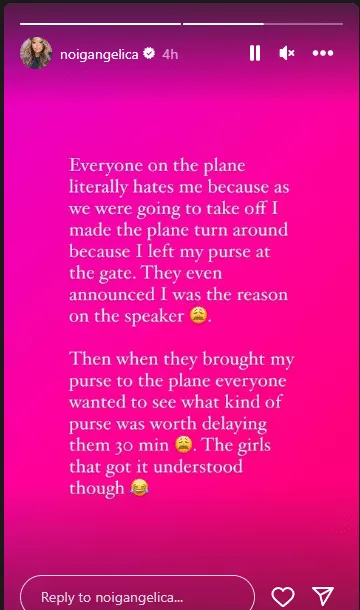 'They even announced I was the reason' - Angelica Nwandu narrates how plane turned around for her to go pick up her purse at airport