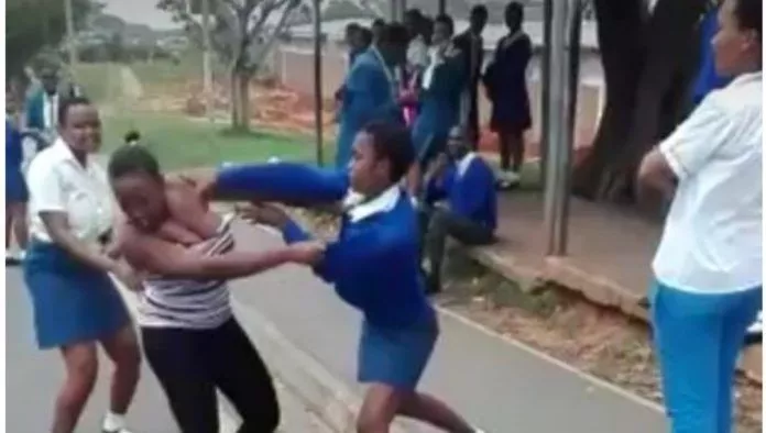 "She just embarrassed herself twice" - Reaction as teenage side chick beats woman who confronted her for sleeping with her husband (Video)