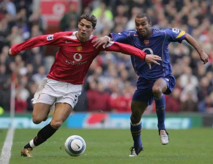 Ashley Cole vs Cristiano Ronaldo -- Getty Images