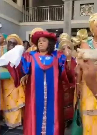 Patience Jonathan Celebrates Honorary Degree From Rivers University (Video)