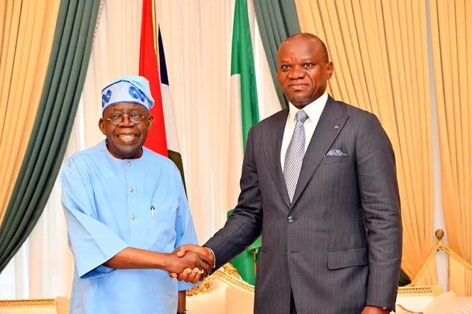 Tinubu Receives Gabonese President In Abuja (Photos)