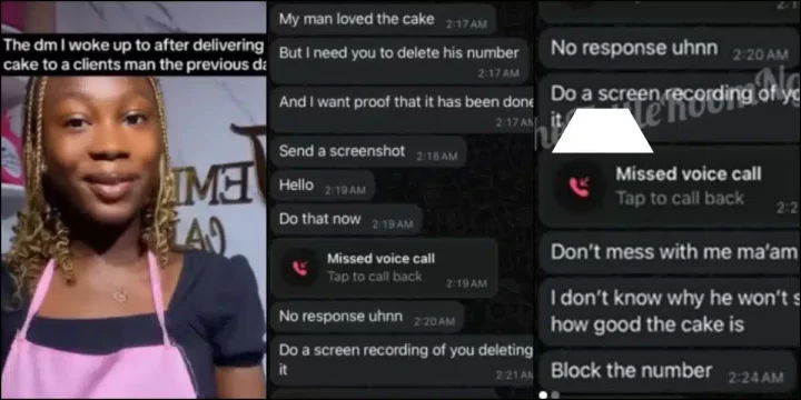 Baker leaks chat with jealous girlfriend after delivering cake to her man Baker leaks chat with jealous girlfriend after delivering cake to her man