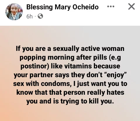 'That person is trying to kill you' - Nigerian pharmacist addresses women popping morning after pills because their partners say they don't enjoy sex with condoms