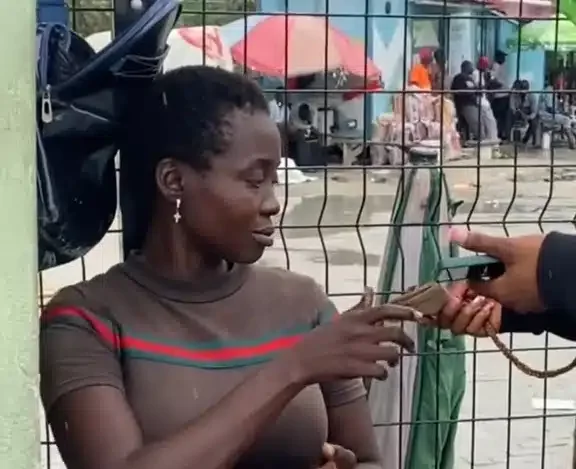 'Apart from being hungry, I'm okay' - Homeless mother with two kids says as she receives cash gift and a pack of Indomie (Video)