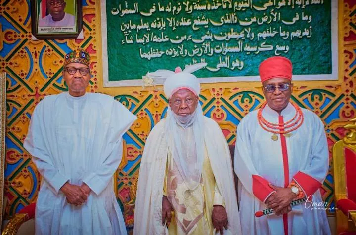 PHOTOS: Buhari hosts Oba of Benin in Daura
