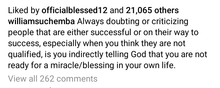 'Criticizing successful people is you telling God you're not ready for blessing in your life' - Actor, Williams Uchemba