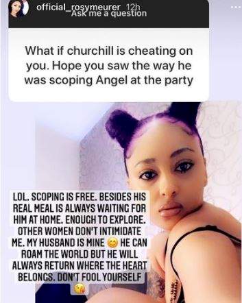 What if Churchill is cheating on you? - Rosy Meurer answers dicey questions about her marriage (Video)