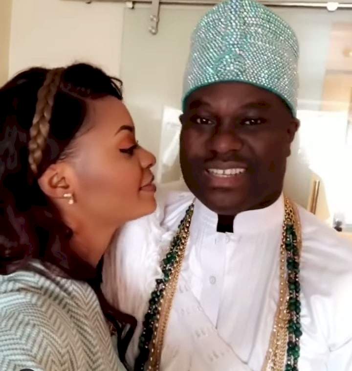Ooni of Ife's 3rd wife thanks him for making her heart's desire come true, shares loved up video