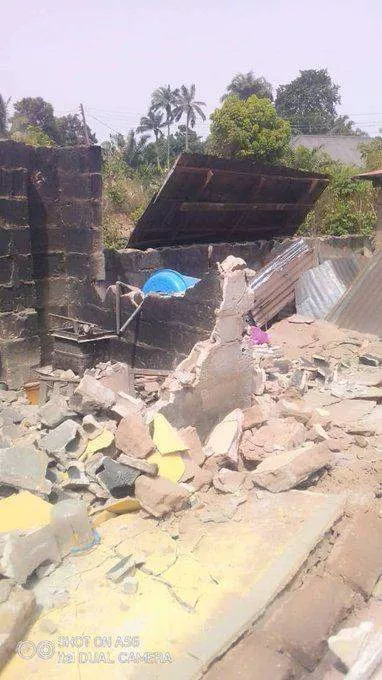 Nigerian lady demolishes her mother's old house; builds a beautiful new bungalow (photos)