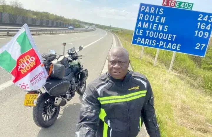 'I want to ride from Lagos to Israel, my destination is Everest' - Nigerian biker, Kunle Adeyanju prepares for next journey