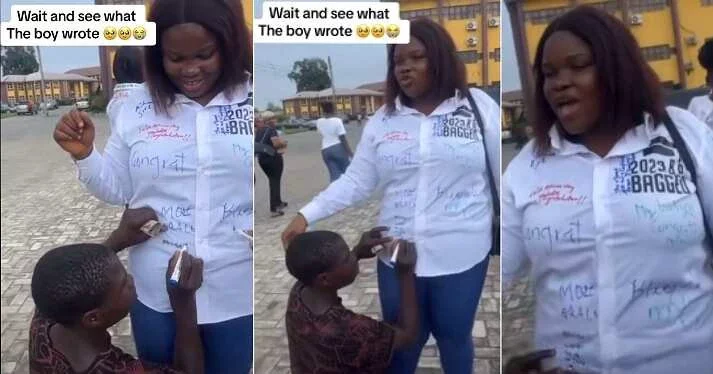"Your Children Will Not End Up Like Me": Pure Water Seller Writes Emotional Note on Graduate's Shirt