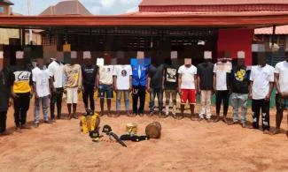Nigerian Police Arrest 18 Black Axe Suspected Members In Enugu University, Recover Pump-Action Rifle