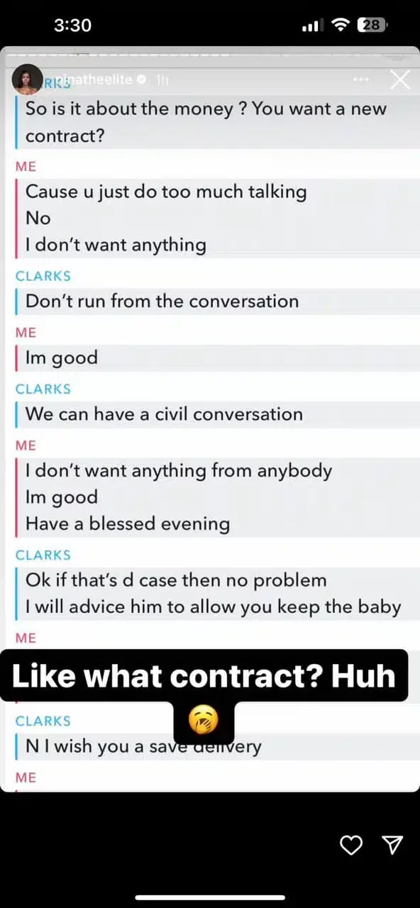 Lady claims she's pregnant for Davido ... leaks chat (See screenshots)