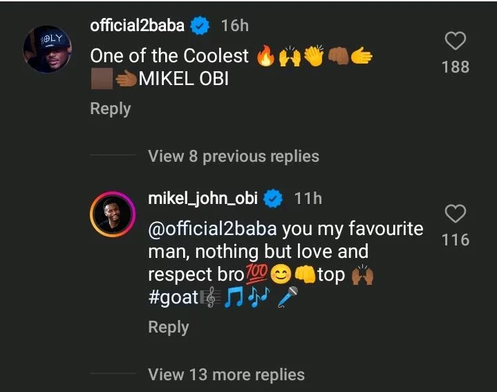 Mikel Obi Expresses Appreciation to 2Face Idibia.