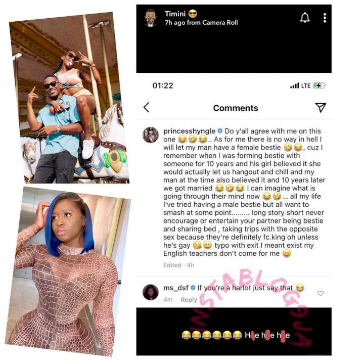 Actor Timini and his bestie blast Princess Shyngle for saying a man and woman can't be besties