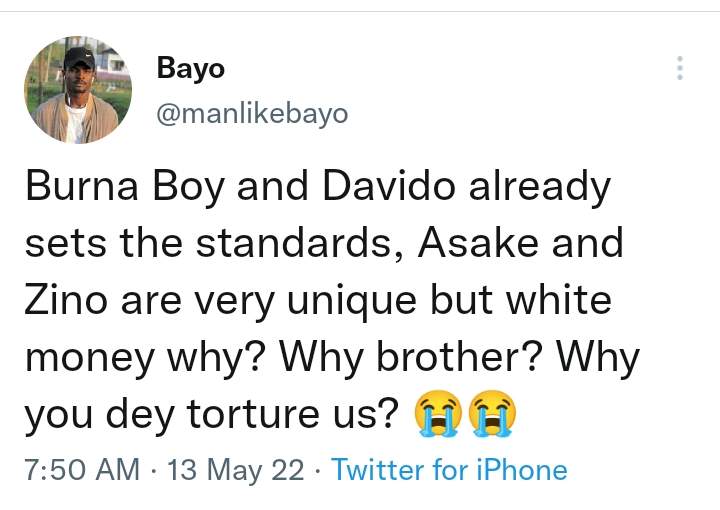 'Why you dey torture us?' - Netizens lament bitterly over Whitemoney's new song