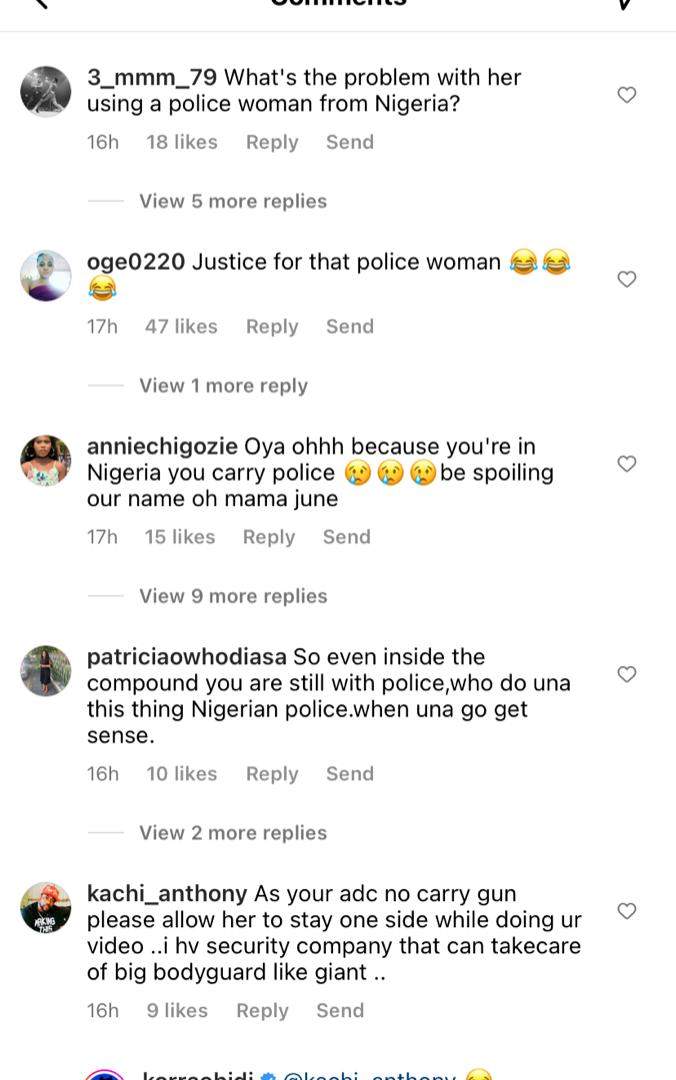 'Can you do this in the US?' - Nigerians lambaste dancer, Korra Obidi for twerking in front of her Police escorts (VIDEO)