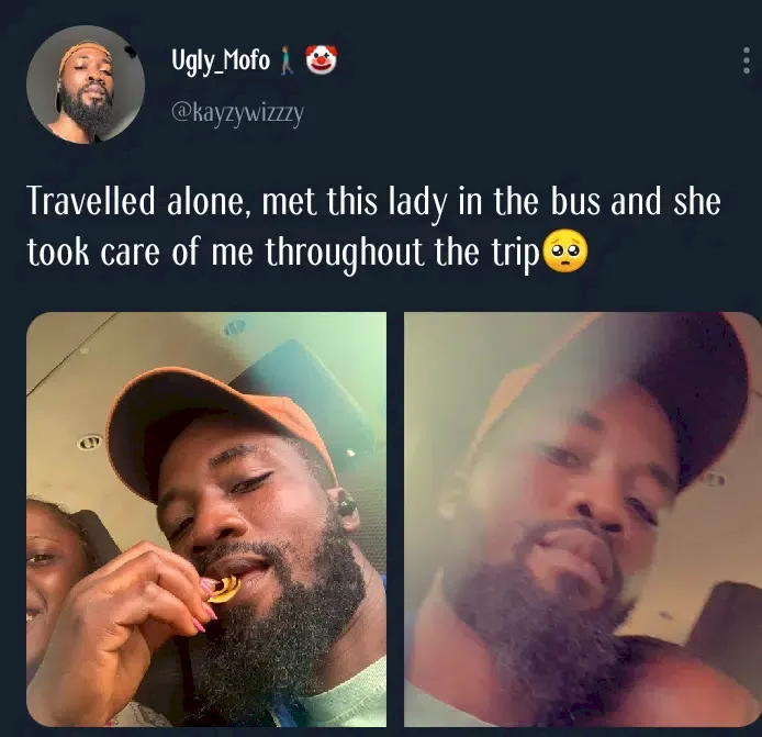 'I met this beauty and she took care of me throughout the trip' - Man gushes over lady he met in bus, shares photos