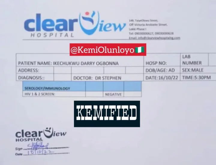 Reactions trail Kemi Olunloyo's revelation of IVD's HIV test result