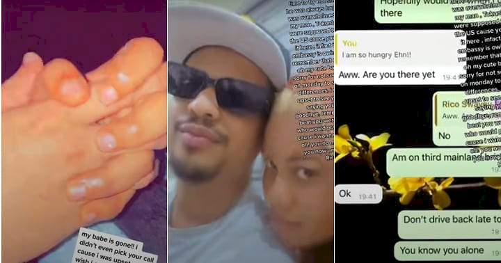 'He was so glad when I accepted to be his girl' - Rico Swavey's girlfriend mourns lover, shares her last chat with him