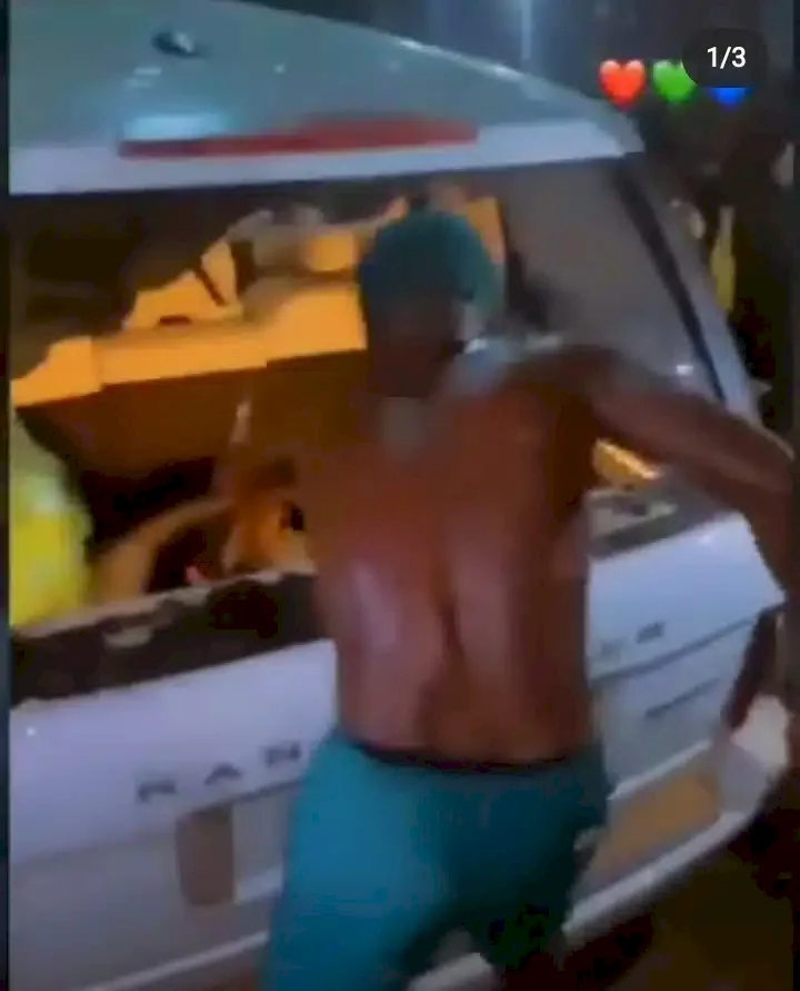 Portable goes berserk as his Range Rover gets vandalized by hoodlums in Lagos (Video)