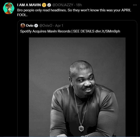 Don Jazzy breaks silence on Spotify acquiring Mavin Records