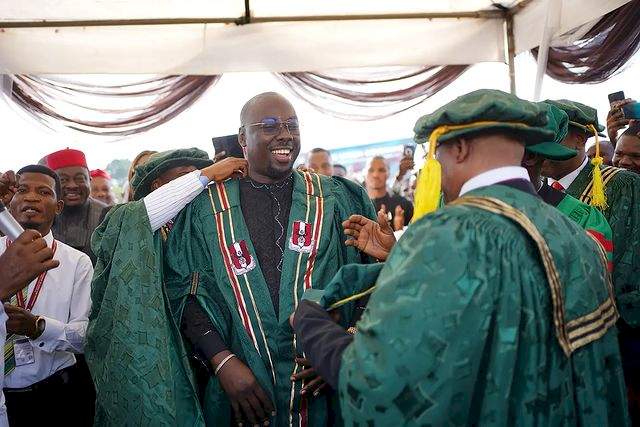 Obi Cubana beams happily as he bags doctorate degree (Photos)