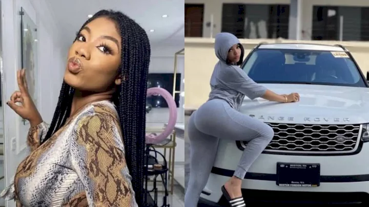 Days after EFCC seized Nengi's Range Rover, Angel shows off her's; throws shade