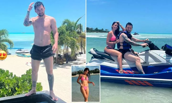 Lionel Messi and his wife Antonela�Roccuzzo share photos from their Caribbean vacation