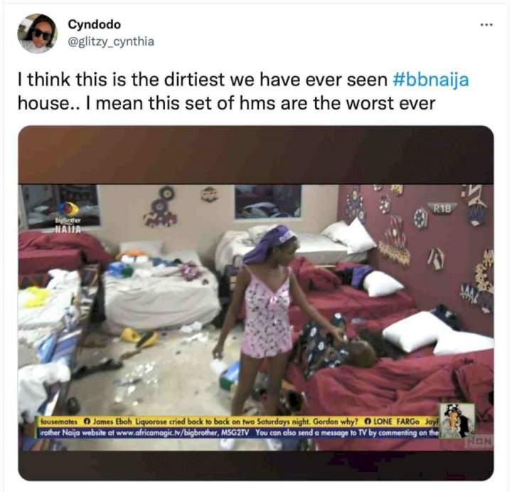 BBNaija: 'This set of housemates are the dirtiest ever seen in BBNaija' - Fans react