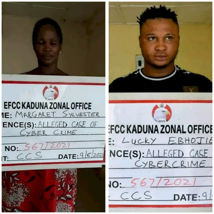 Mother and son arrested for internet fraud in Kaduna (Photos)