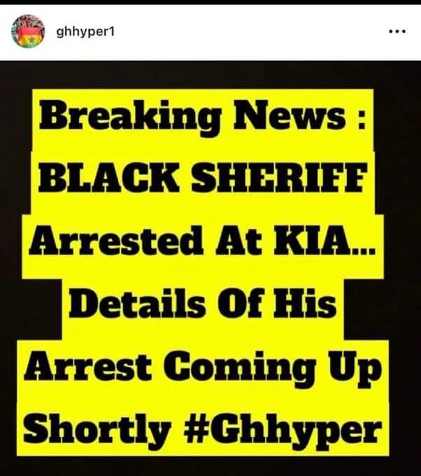 Reports coming in say that popular Ghanaian hip pop artist Black Sherif has been arrested at the airport. 