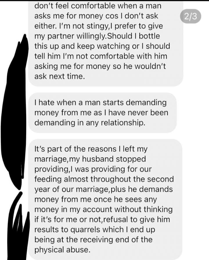 'I hate when a man demands money from me' - Woman cries out after divorcing husband to date ex-boyfriend