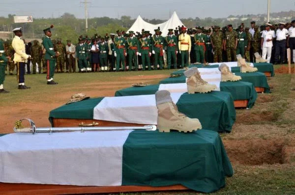 22 Military personnel killed by terrorists in Niger State buried in Abuja