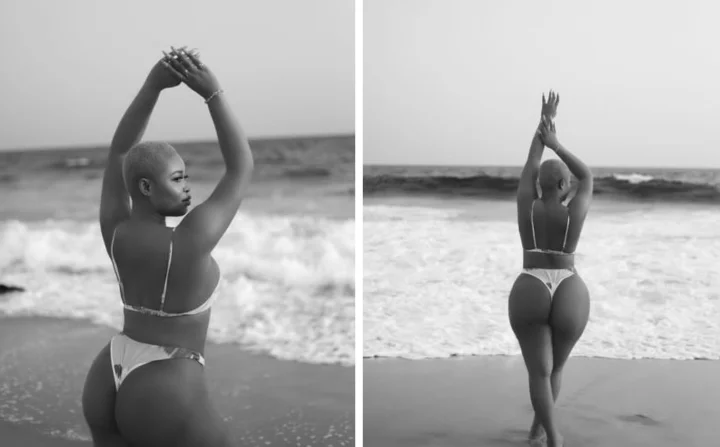 "Baggy shirts days are over" - BBNaija's Princess says as she flaunts her 'new body' in sexy bikini photos