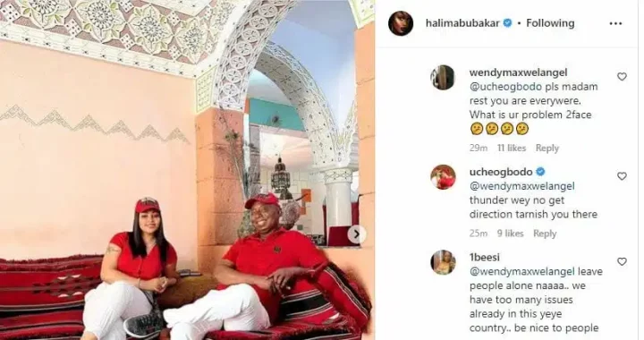 Madam rest, you are everywhere - Netizens drag Uche Ogbodo over comment on N20M gift from Ned Nwoko to Halima Abubakar
