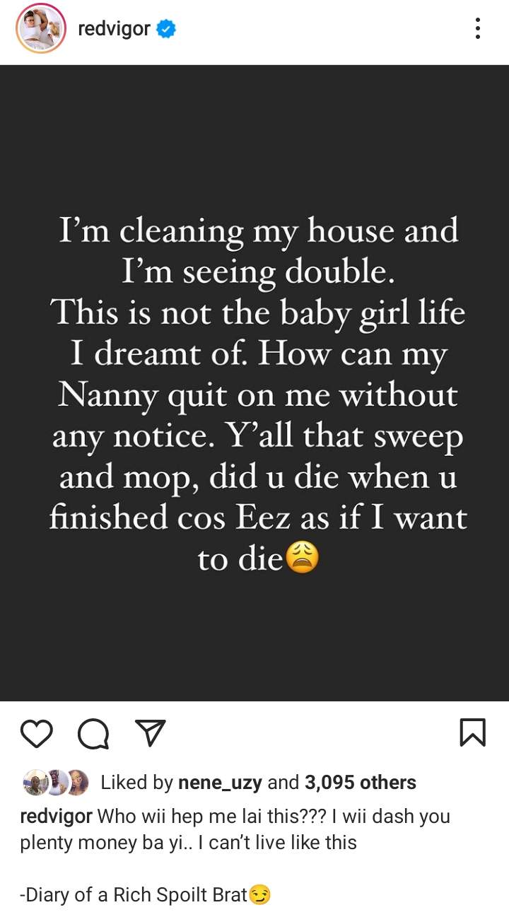 'I'm seeing double' - Maureen Esisi laments as she cleans house by herself for the first time after nanny left her without notice