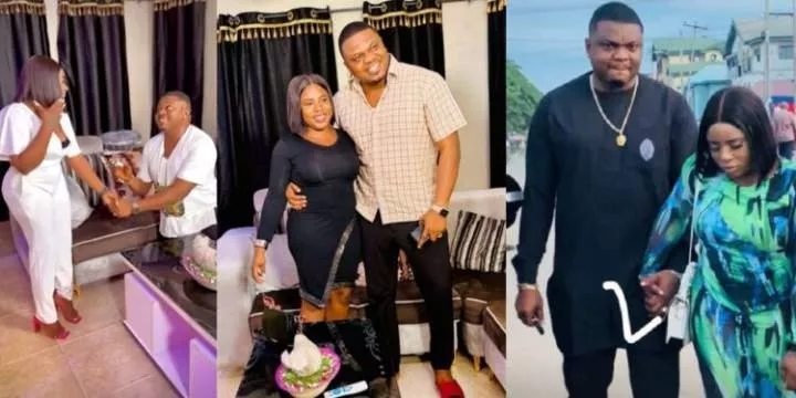 "You held it down for me" - Mr Ibu's daughter, Jasmine breaks silence on engagement to actor, Ken Erics