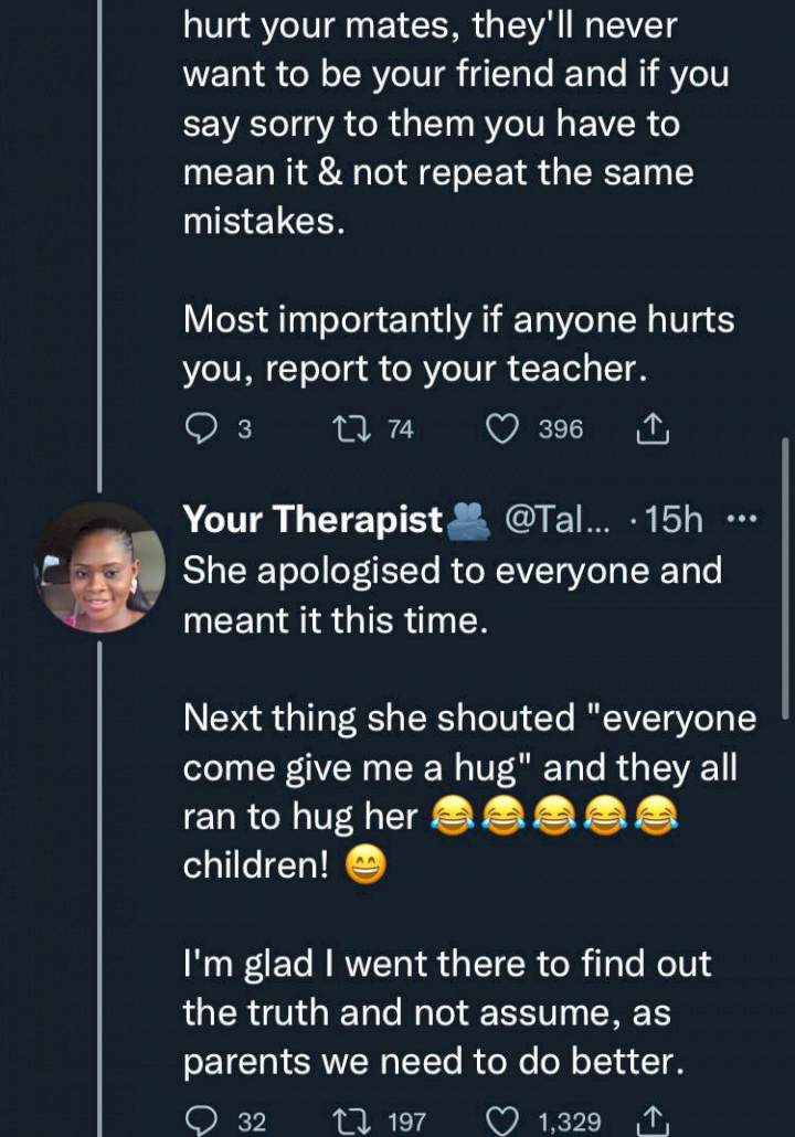 Lady narrates approach taken after daughter complained how classmates refused to be her friend