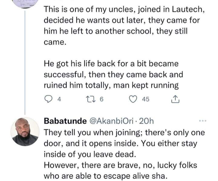 Twitter Users Share Stories On Negative Effect Cultism Had On Lives Of Promising Youths